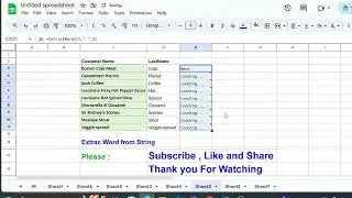 How to Extract words from string in Google Sheets