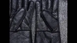 Man handmade sheepskin leather gloves  