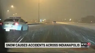 Snow causes accidents across Indianapolis