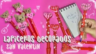 LAPICEROS DECORADOS ❤️| PORCELANA FRIA | FOAMY MOLDEABLE | Valentine`s Day 💌 | Elaiza ART