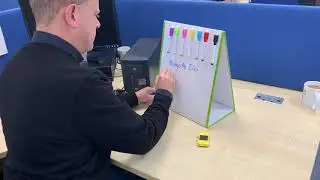 A3 Folding Tabletop Magnetic Wedge Whiteboard