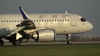 SAS Connect Airbus A320NEO Landing At Schiphol Airport