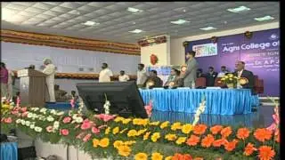 Dr.A.P.J Abdul Kalam Speech @ Agni College of Technology