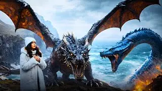 🔥 Brave Girl & Dragon Rescue Battle | Giant Sea Snake Attack her ship | Epic Ocean Survival Story 🐉🌊