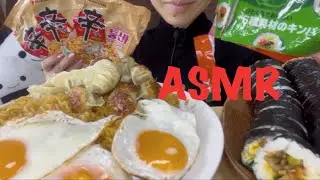 【ASMR/咀嚼音】辛ラーメントゥーンバを食べる【EatingSound】