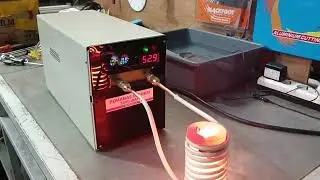 20 detik langsung leleh! ujicoba lebur tembaga pemanas induksi 5000W awallaptop mantap!
