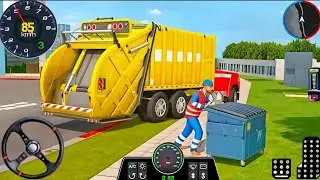 Garbage Trash Truck Realistic Simulator 3D - City Road Garbage Dumper Truck Driver- Android Gameplay