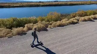 Followed by Drones while Skating in the Desert