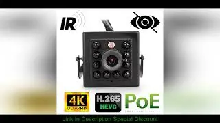 4K Ultra HD 8MP IP Camera Indoor H.265 Onvif Mini Small CCTV Night Vision IR 940nm POE Security Came