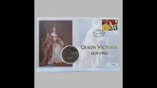 2001 The Victorian Age Queen Victoria Coronation 1 Crown IOM Coin Cover -Isle of Man First Day Cover
