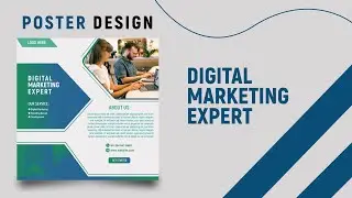 How to Make Digital Marketing Expert Poster in Illustrator - Social Media Poster &ndash; Banner Design