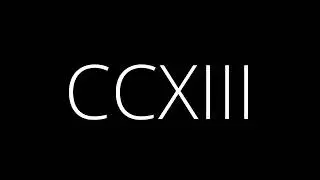 213 ~ Roman Numerals