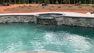 From Plaster Day to a Finished Freeform Pool in Wake Forest