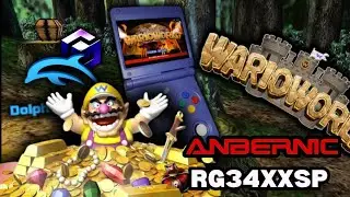 Wario World Gamecube Anbernic RG34XXSP Dolphin/muOS