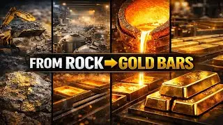 Inside the Gold Refining Plant 🏭 | How Rock Turns Into Pure 24K Gold Bars (Full Process)