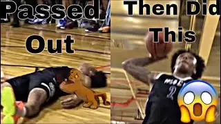 HoodieDre0 Mikey Williams PASSES OUT Mid Game Then Does A Self Alley Oop 😭