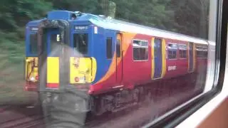 South West Train ride from London to Portsmouth HD