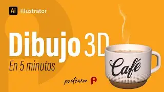 ☕Dibujo 3D en Illustrator (5 minutos)