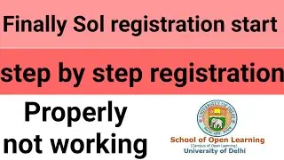 DU SOL OBE REGISTRATION START | STEP BY STEP REGISTRATION