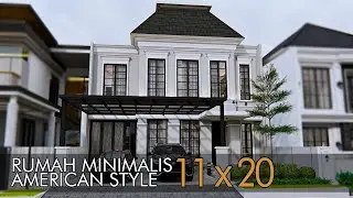 DESAIN RUMAH KLASIK KEREN AMERIKA DI LAHAN 11 X 20 m2