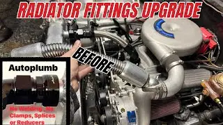 Autoplumb -20AN Radiator Water neck adapter conversion 1955 Chevrolet ​⁠@Auto Plumb