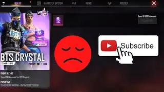 free fire said we spend 2000 diamond on bts crystal