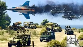 🔥 Fighter Jets Destroy Army Convoy in Massive Air Strike | GTA 5