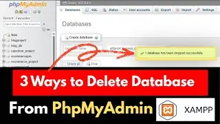 3 Ways to DELETE DATABASE from PhpMyAdmin Xampp