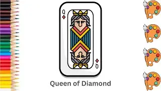 Queen of Diamond - Sketch Art and Paint | Step by step tutorial | Pencil to Palette
