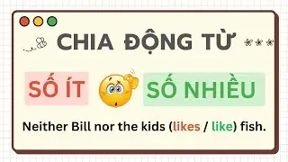 BÀI TẬP SỰ HOÀ HỢP GIỮA CHỦ NGỮ VÀ ĐỘNG TỪ