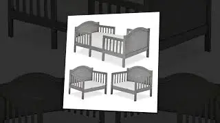 Dream On Me Portland 3 In 1 Convertible Toddler Bed in Steel Grey, Greenguard Gold Certified