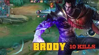 10 KILLS GODLIKE BRODY! 0 Death | 21% Hero Damage | Full Dominance Gameplay