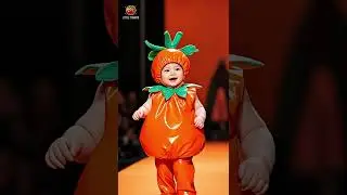 Cute Baby Fashion Show Fruit Themed Costume #kids #runway #aifashionart #