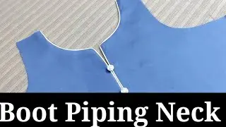 Boot Piping Neck Design l Boot Piping Neck Design For Kurti l Piping Neck Design Easy Method