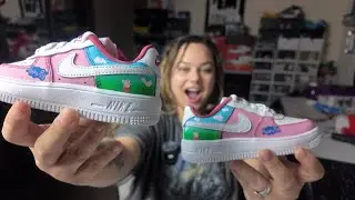 HOW TO: airbrush and paint sock liner on Air Force Ones