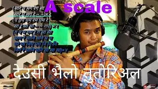 Deusi bhailo song tutorial in A scale