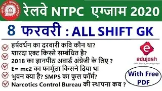 RRB NTPC Exam Analysis 2020 / RRB NTPC 8 February 2021 - ALL Shift Asked Question / RRB Exam Review
