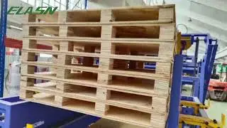 Elasn Customized Wood Pallet Nailing Machine With 16 Pallet Blocks Testing Successfully