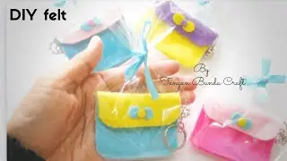 DIY gantungan kunci dompet mini dari kain flanel         #tutorialdompeini #diygantungankunciflanel