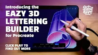 Eazy 3D Lettering Builder for Procreate + Free Sample Set!
