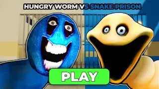 HUNGRY WORM VS HUNGRY SNAKE PRISON RUN! (OBBY) - Snake Escapes the Hungry Trap!