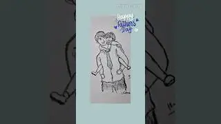 father's day drawing 💜 👨&zwj;👩&zwj;👧&zwj;👦 #shorts #fathersday #shortsfeed #youtubeshorts #father  #shortvideo