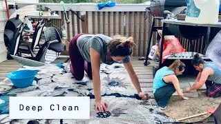 Deep cleaning my porch / rug !