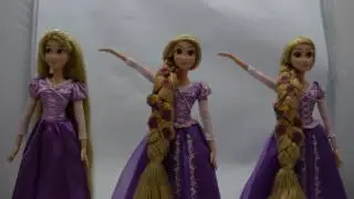 2011, 2015 and 2016 Disney Store Singing Rapunzel 16 Inch Dolls Singing