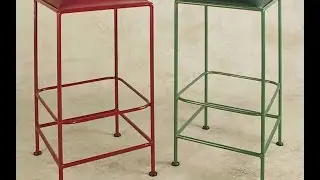 Wrought Iron Backless Bar Stools