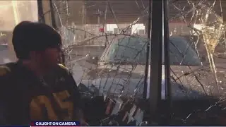 Trending video: Car crashes into two men inside Houston coffee shop