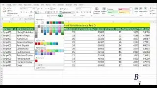 How to Create Automatic Salary Calculation in Excel || Excel Me overtime Salary sheet kaise banaye |
