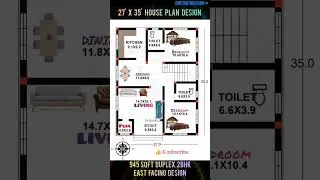 27'X35'house plan #home #housedesign #houseplan #realstate #viralvideo #duplex #luxury #short #floor
