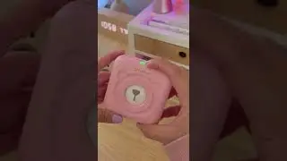 the cutest desk item 💗🐻 unboxing the mini portable bluetooth printer in pink #amazonfinds #amazon