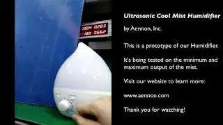 Aennon Ultrasonic Cool Mist Humidifier Being Tested on Mist Output